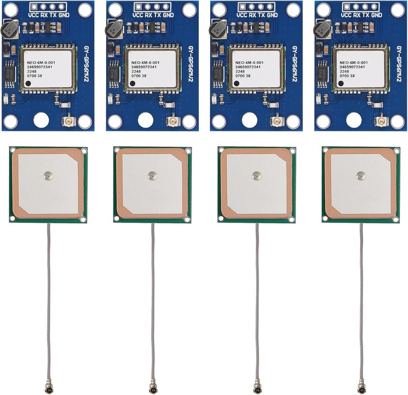 Coliao 4pcs GY-NEO6MV2 NEO-6M GPS Module NEO6MV2 with Flight Control EEPROM MWC APM2.5 Large Antenna for EEPROM APM 2.5 - Image 1